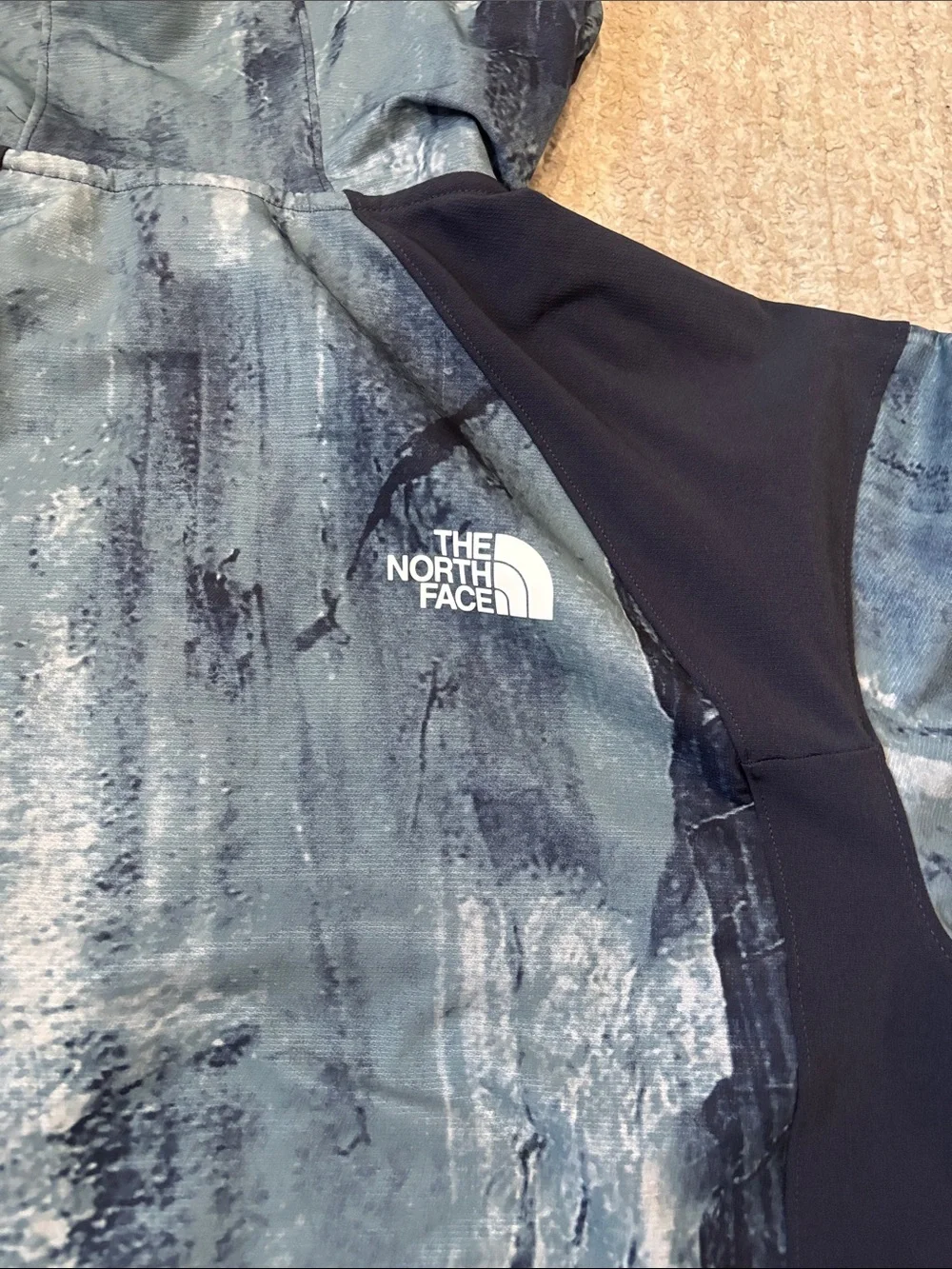 The North Face Men's Blue/Black Patterned Trench Coat